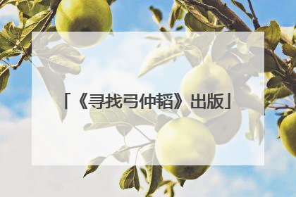 《寻找弓仲韬》出版