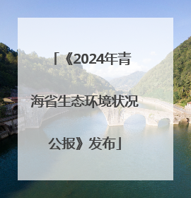 《2024年青海省生态环境状况公报》发布