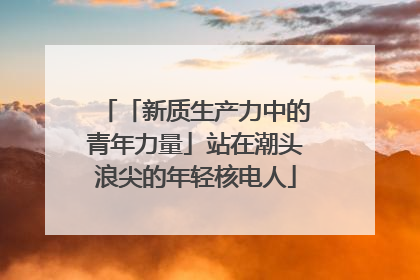「新质生产力中的青年力量」站在潮头浪尖的年轻核电人