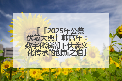 「2025年公祭伏羲大典」韩高年：数字化浪潮下伏羲文化传承的创新之道