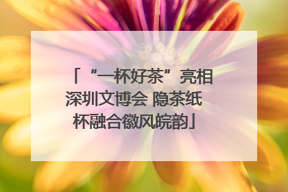 “一杯好茶”亮相深圳文博会 隐茶纸杯融合徽风皖韵