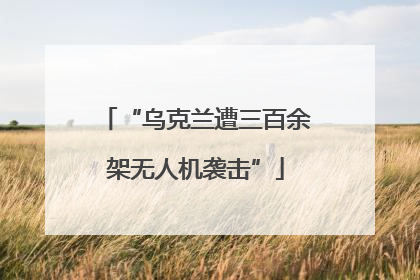 “乌克兰遭三百余架无人机袭击”