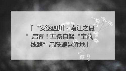 “安逸四川・南江之夏”启幕！五条自驾“宝藏线路”串联避暑胜地