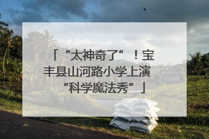“太神奇了”！宝丰县山河路小学上演“科学魔法秀”