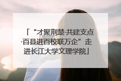 “才聚荆楚·共建支点·百县进百校联万企”走进长江大学文理学院