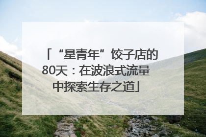 “星青年”饺子店的80天：在波浪式流量中探索生存之道
