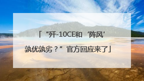 “歼-10CE和‘阵风’孰优孰劣？”官方回应来了
