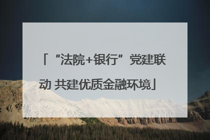 “法院+银行”党建联动 共建优质金融环境
