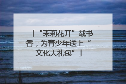 “茉莉花开”载书香，为青少年送上“文化大礼包”