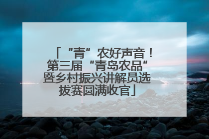 “青”农好声音！第三届“青岛农品”暨乡村振兴讲解员选拔赛圆满收官