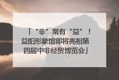“非”常有“益”！益阳形象馆即将亮相第四届中非经贸博览会