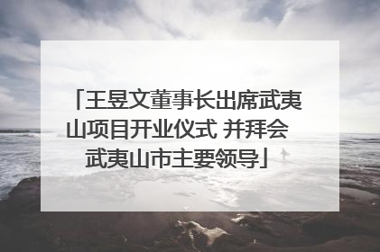 王昱文董事长出席武夷山项目开业仪式 并拜会武夷山市主要领导