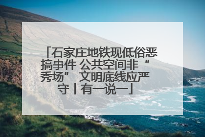石家庄地铁现低俗恶搞事件 公共空间非“秀场” 文明底线应严守丨有一说一