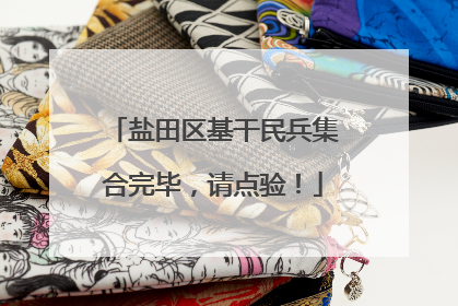 盐田区基干民兵集合完毕，请点验！