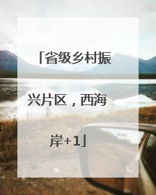 省级乡村振兴片区，西海岸+1