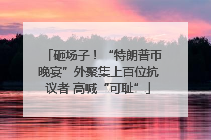砸场子！“特朗普币晚宴”外聚集上百位抗议者 高喊“可耻”