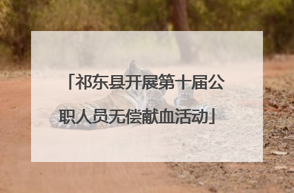祁东县开展第十届公职人员无偿献血活动