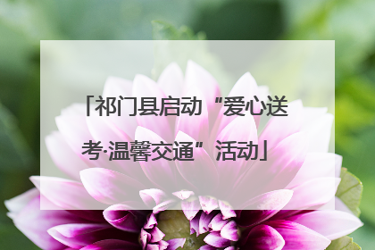 祁门县启动“爱心送考·温馨交通”活动