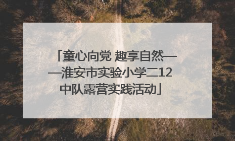 童心向党 趣享自然——淮安市实验小学二12中队露营实践活动