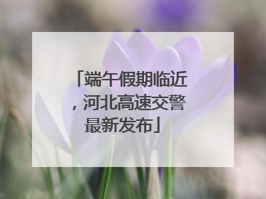 端午假期临近，河北高速交警最新发布