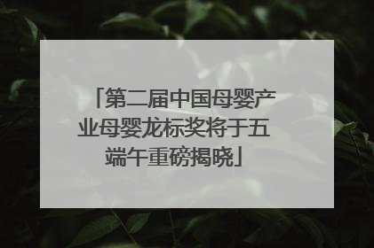 第二届中国母婴产业母婴龙标奖将于五端午重磅揭晓