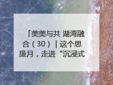 美美与共 湖湾融合（30）｜这个思廉月，走进“沉浸式”清风课堂