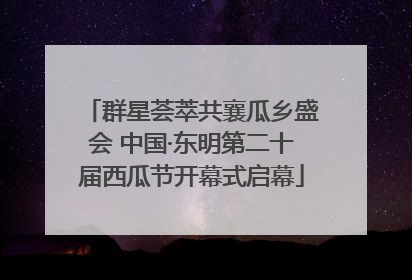 群星荟萃共襄瓜乡盛会 中国·东明第二十届西瓜节开幕式启幕