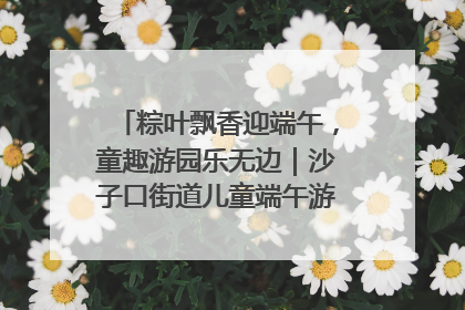粽叶飘香迎端午，童趣游园乐无边｜沙子口街道儿童端午游园活动圆满落幕