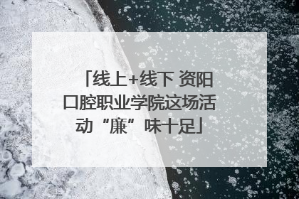 线上+线下 资阳口腔职业学院这场活动“廉”味十足