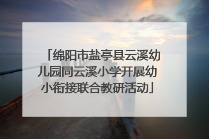 绵阳市盐亭县云溪幼儿园同云溪小学开展幼小衔接联合教研活动