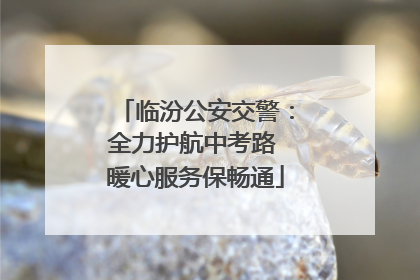 临汾公安交警：全力护航中考路 暖心服务保畅通