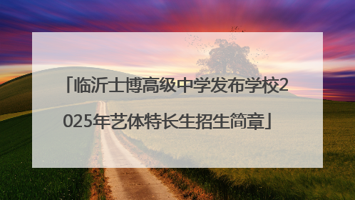 临沂士博高级中学发布学校2025年艺体特长生招生简章