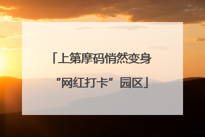 上第摩码悄然变身“网红打卡”园区