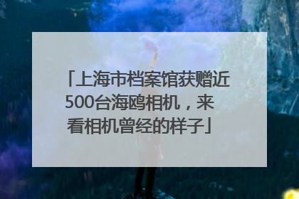 上海市档案馆获赠近500台海鸥相机，来看相机曾经的样子
