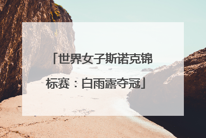 世界女子斯诺克锦标赛：白雨露夺冠
