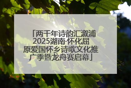 两千年诗韵汇溆浦 2025湖南·怀化屈原爱国怀乡诗歌文化推广季暨龙舟赛启幕