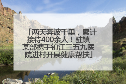 两天奔波千里，累计接待400余人！驻镇某部携手镇江三五九医院进村开展健康帮扶