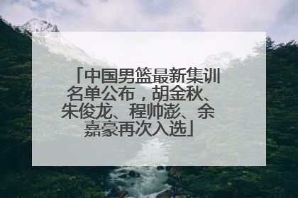 中国男篮最新集训名单公布，胡金秋、朱俊龙、程帅澎、余嘉豪再次入选