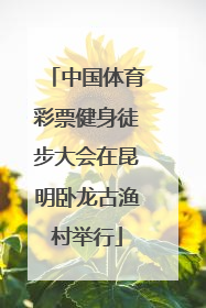 中国体育彩票健身徒步大会在昆明卧龙古渔村举行