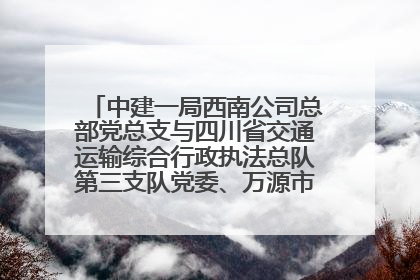 中建一局西南公司总部党总支与四川省交通运输综合行政执法总队第三支队党委、万源市草坝镇莲花院村党支部开展党建联建