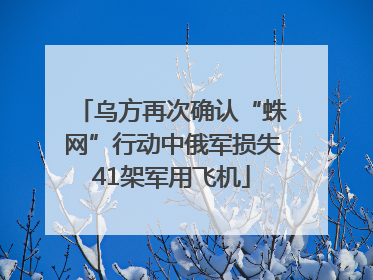 乌方再次确认“蛛网”行动中俄军损失41架军用飞机