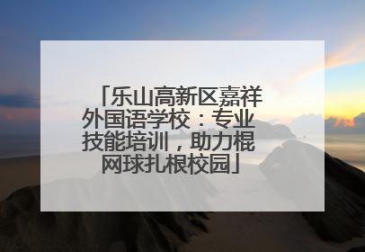 乐山高新区嘉祥外国语学校：专业技能培训，助力棍网球扎根校园