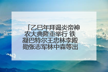 乙巳年拜谒炎帝神农大典隆重举行 铁凝巴特尔王忠林李殿勋张志军林中森等出席 孙伟主持