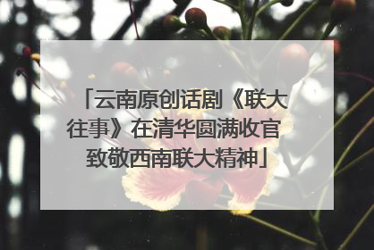 云南原创话剧《联大往事》在清华圆满收官 致敬西南联大精神