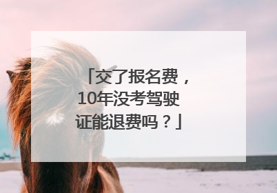 交了报名费，10年没考驾驶证能退费吗？