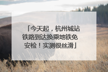 今天起，杭州城站铁路到达换乘地铁免安检！实测很丝滑