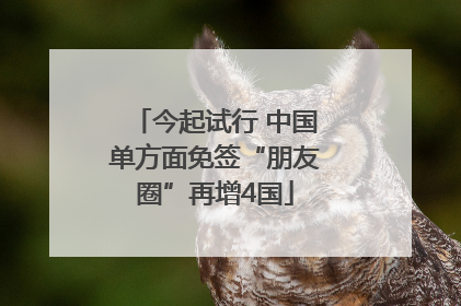 今起试行 中国单方面免签“朋友圈”再增4国