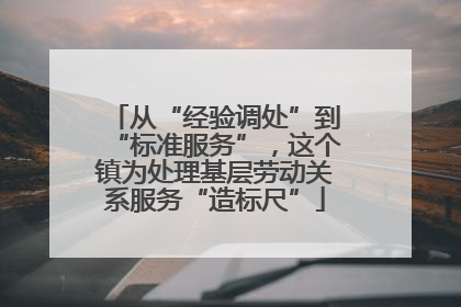 从“经验调处”到“标准服务”，这个镇为处理基层劳动关系服务“造标尺”