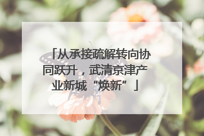 从承接疏解转向协同跃升，武清京津产业新城“焕新”