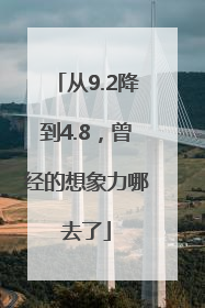 从9.2降到4.8，曾经的想象力哪去了